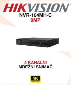 HIKVISION 4 KANALNI 4K MREŽNI VIDEO SNIMAČ NVR-104MH-C