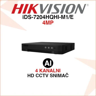 HIKVISION 4 KANALNI 4MP ACUSENSE VIDEO SNIMAČ iDS-7204HQHI-M1/E