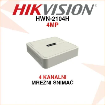 HIKVISION 4 KANALNI 4MP MREŽNI VIDEO SNIMAČ HWN-2104H