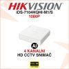 HIKVISION 4 KANALNI 2MP ACUSENSE VIDEO SNIMAČ iDS-7104HQHI-M1/S