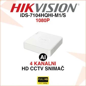 HIKVISION 4 KANALNI 2MP ACUSENSE VIDEO SNIMAČ iDS-7104HQHI-M1/S
