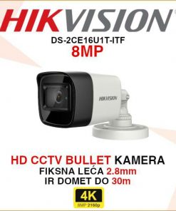 HIKVISION CCTV 4K EXIR BULLET KAMERA DS-2CE16U1T-ITF