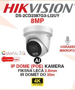 HIKVISION 4K COLORVU 3.0 SMART HYBRID LIGHT KAMERA DS-2CD2387G3-LI2UY