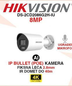 HIKVISION 4K IP POE ACUSENSE BULLET KAMERA DS-2CD2086G2H-IU