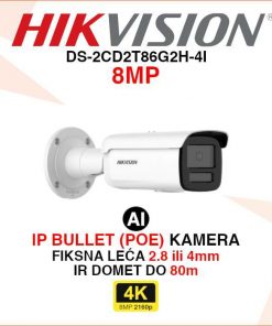 HIKVISION 4K IP POE ACUSENSE BULLET KAMERA DS-2CD2T86G2H-4I