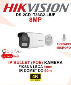 HIKVISION 4K SMART HYBRID LIGHT IP KAMERA DS-2CD1T83G2-LIUF