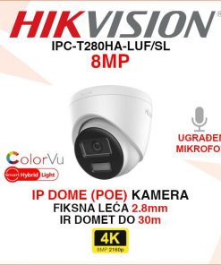 HIKVISION 4K SMART HYBRID LIGHT IP KAMERA IPC-T280HA-LUF/SL