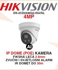 HIKVISION ACUSENSE 4MP IP DOME ALARM KAMERA DS-2CD2346G2-ISU/SL