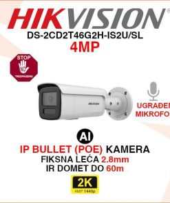 HIKVISION 4MP AI IP KAMERA S AKTIVNOM OBRANOM DS-2CD2T46G2H-IS2U/SL