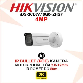HIKVISION 4MP AI MOTOR ZOOM IP POE BULLET KAMERA iDS-2CD7A46G0-IZHSY