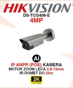 HIKVISION 4MP ANPR IP KAMERA S PREPOZNAVANJEM TABLICA DS-TCG406-E