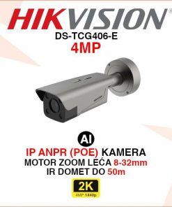 HIKVISION 4MP ANPR IP KAMERA ZA PREPOZNAVANJE TABLICA DS-TCG406-E