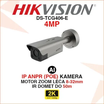 HIKVISION 4MP ANPR IP KAMERA ZA PREPOZNAVANJE TABLICA DS-TCG406-E