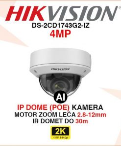 HIKVISION 4MP IP MOTOR ZOOM KAMERA SA AI FUNKCIJAMA DS-2CD1743G2-IZ