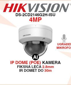 HIKVISION 4MP IP POE ACUSENSE NADZORNA KAMERA DS-2CD2146G2H-ISU