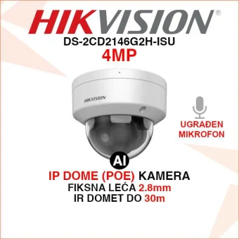 HIKVISION 4MP IP POE ACUSENSE NADZORNA KAMERA DS-2CD2146G2H-ISU