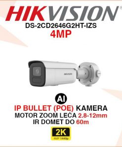 HIKVISION 4MP MOTOR ZOOM ACUSENSE IP KAMERA DS-2CD2646G2HT-IZS