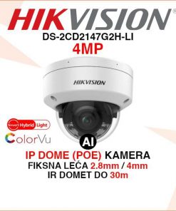 HIKVISION 4MP SMART HYBRID LIGHT AI IP KAMERA DS-2CD2147G2H-LI