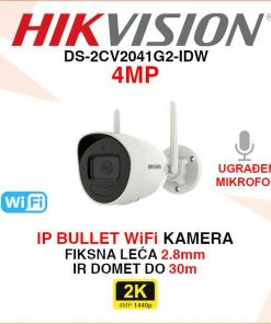 HIKVISION 4MP WIFI IP BULLET KAMERA S MIKROFONOM DS-2CV2041G2-IDW