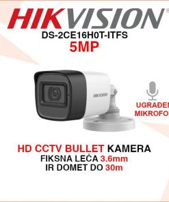 HIKVISION 5MP BULLET KAMERA S MIKROFONOM DS-2CE16H0T-ITFS