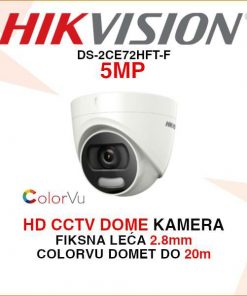 HIKVISION CCTV 5MP COLORVU DOME KAMERA DS-2CE72HFT-F