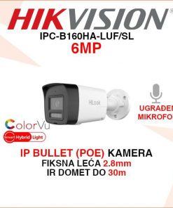 HIKVISION 6MP SMART HYBRID LIGHT IP POE KAMERA IPC-B160HA-LUF/SL
