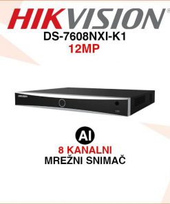 HIKVISION 8 KANALNI 12MP ACUSENSE MREŽNI SNIMAČ DS-7608NXI-K1