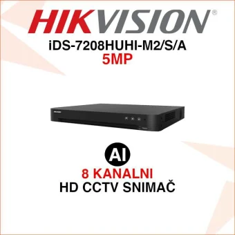 HIKVISION 8 KANALNI 5MP DIGITALNI VIDEO SNIMAČ iDS-7208HUHI-M2/S/A