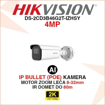 HIKVISION ACUSENSE IP KAMERA SA MOTOR ZOOM LEĆOM DS-2CD3B46G2T-IZHSY