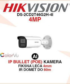 HIKVISION AI COLORVU IP KAMERA S 4mm FIKSNOM LEĆOM DS-2CD2T46G2H-4I