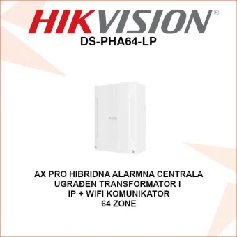 HIKVISION AX PRO HIBRIDNA ALARMNA CENTRALA DS-PHA64-LP