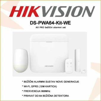 HIKVISION AX PRO BEŽIČNI ALARMNI KOMPLET DS-PWA64-KIT-WE