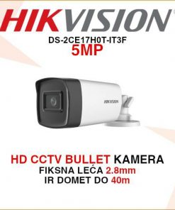 HIKVISION BULLET KAMERA 5MP REZOLUCIJE S 2.8mm LEĆOM DS-2CE17H0T-IT3F