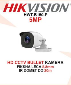 HIKVISION CCTV 5MP BULLET KAMERA S FIKSNOM LEĆOM HWT-B150-P