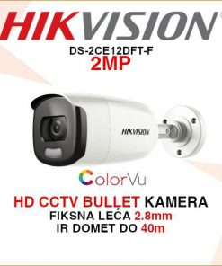 HIKVISION COLORVU 2MP BULLET ANALOGNA KAMERA DS-2CE12DFT-F