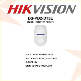 HIKVISION DUALNI PIR DETEKTOR POKRETA DS-PD2-D15E