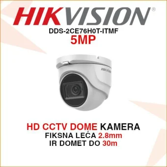 HIKVISION CCTV DOME 5MP KAMERA ZA VIDEO NADZOR DS-2CE76H0T-ITMF