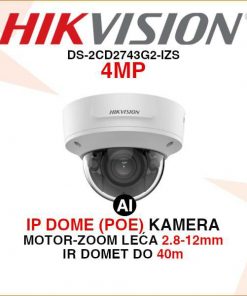 HIKVISION 4MP IP DOME ACUSENSE MOTOR ZOOM KAMERA DS-2CD2743G2-IZS