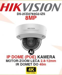 HIKVISION IP DOME 8MP ACUSENSE MOTOR ZOOM KAMERA DS-2CD2783G2-IZS