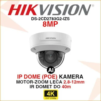HIKVISION IP DOME 8MP ACUSENSE MOTOR ZOOM KAMERA DS-2CD2783G2-IZS