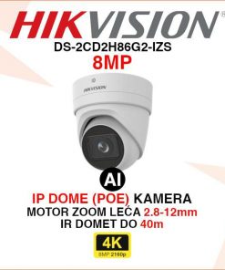 HIKVISION IP POE 4K ACUSENSE MOTOR ZOOM KAMERA DS-2CD2H86G2-IZS