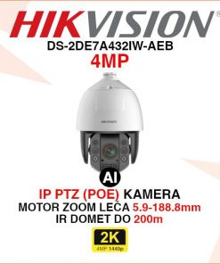 HIKVISION IP POE ACUSENSE 4MP PTZ KAMERA DS-2DE7A432IW-AEB
