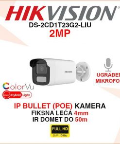 HIKVISION IP POE SMART HYBRID LIGHT BULLET KAMERA DS-2CD1T23G2-LIU