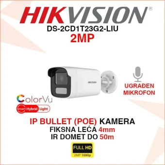 HIKVISION IP POE SMART HYBRID LIGHT BULLET KAMERA DS-2CD1T23G2-LIU