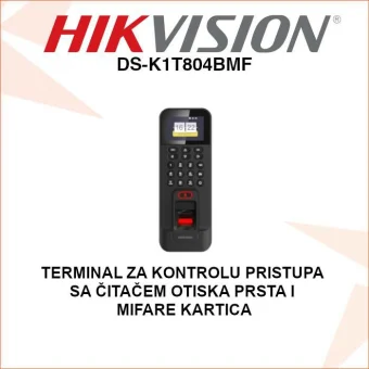 HIKVISION TERMINAL SA ČITAČEM OTISKA PRSTA I KARTICA DS-K1T804BMF