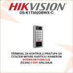 DS-K1T502DBWX-C HIKVISION KONTROLA PRISTUPA SA 2MP KAMEROM