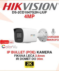 HIKVISION SMART HYBRID LIGHT COLORVU IP POE KAMERA DS-2CD1047G2H-LIUF