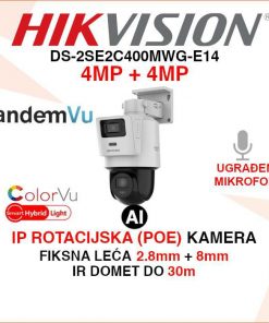 DS-2SE2C400MWG-E14 HIKVISION TANDEMVU IP PT PANORAMSKA AI KAMERA