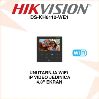 HIKVISION UNUTARNJA WiFi VIDEO JEDINICA ZA IP PORTAFON DS-KH6110-WE1