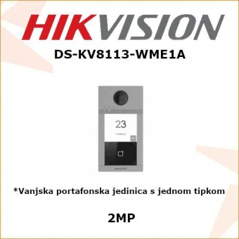 HIKVISION VANJSKA PORTAFONSKA JEDINICA S JEDNOM TIPKOM DS-KV8113-WME1